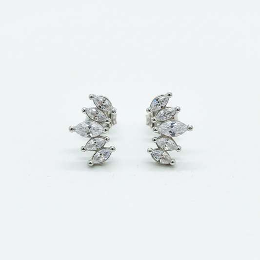 925 Silver Five petal Studs