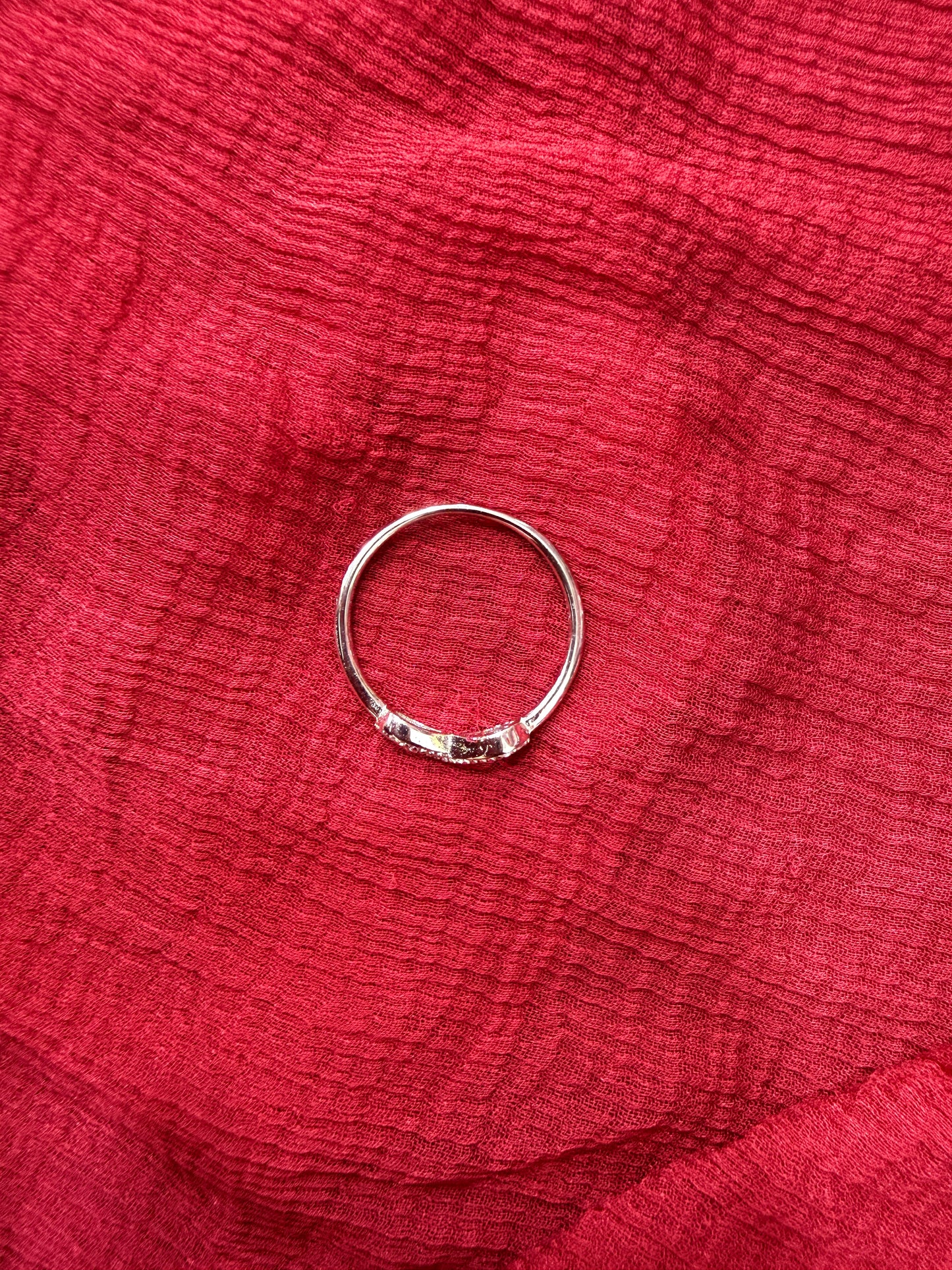 92.5 Silver Infinity Heart Ring for Women