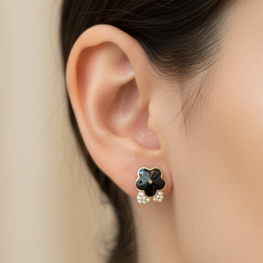 92.5 Silver Rose Gold Plated Minimal Stud Earrings for Women | Elegant Modern Design | Stylish Jewellery pair