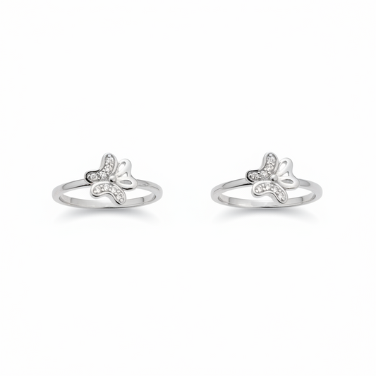 925 Silver Butterfly Toe rings