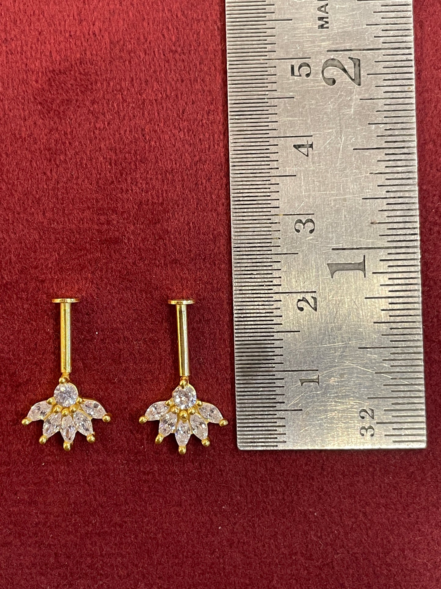 92.5 Silver Five Petal Bugadi | Floral Elegant Design | Jewellery