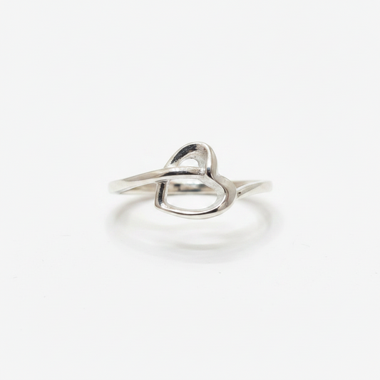 92.5 Silver Heart Ring for Women Size 13 | Stylish Graceful Finish | Elegant Jewellery