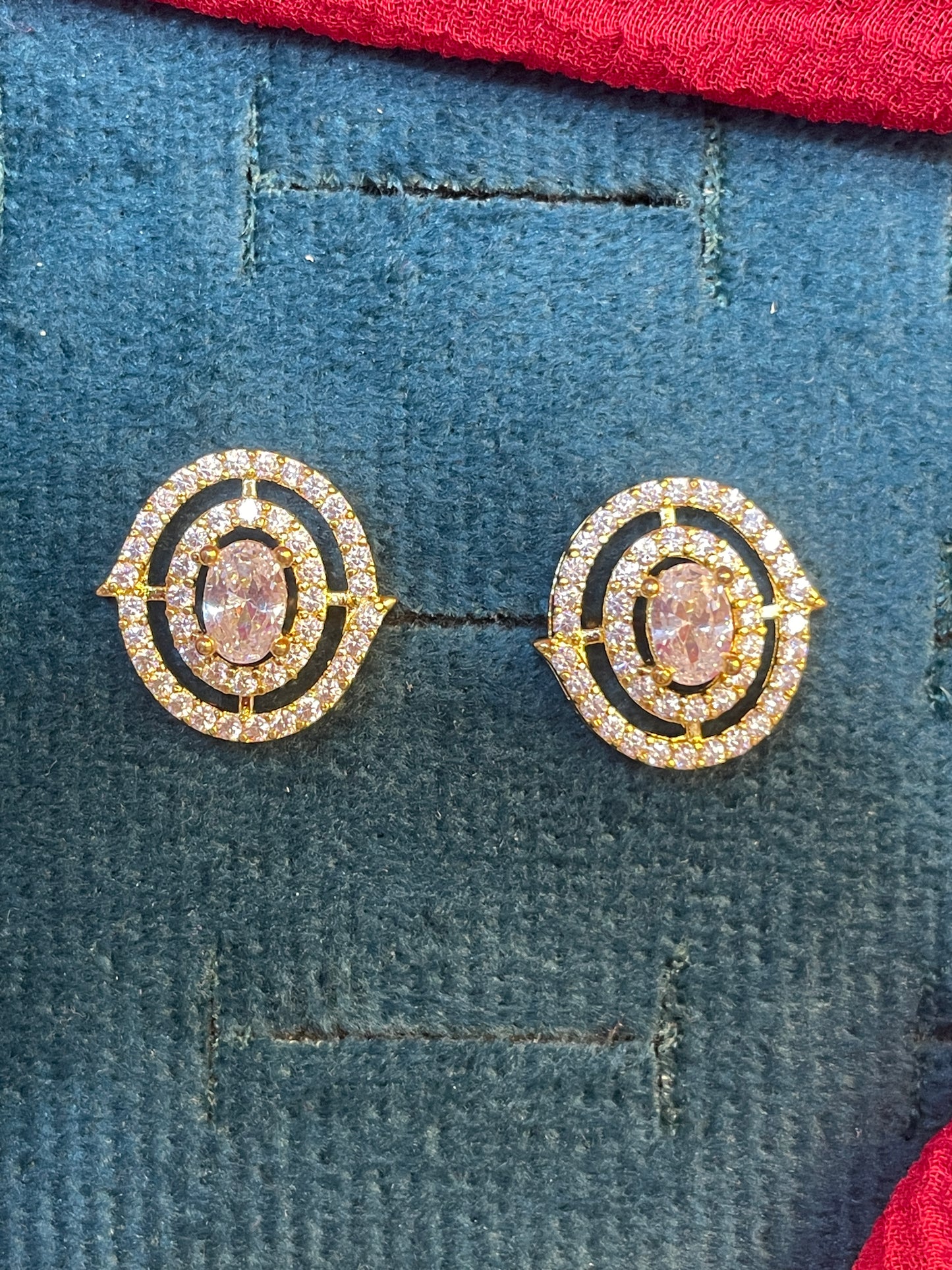 92.5 silver gold plated stylish earrings