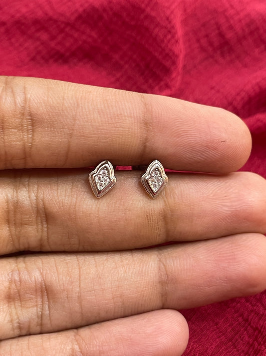 92.5 Silver Simple Earrings for Women | Stylish Minimal Design | Elegant Everyday Jewellery