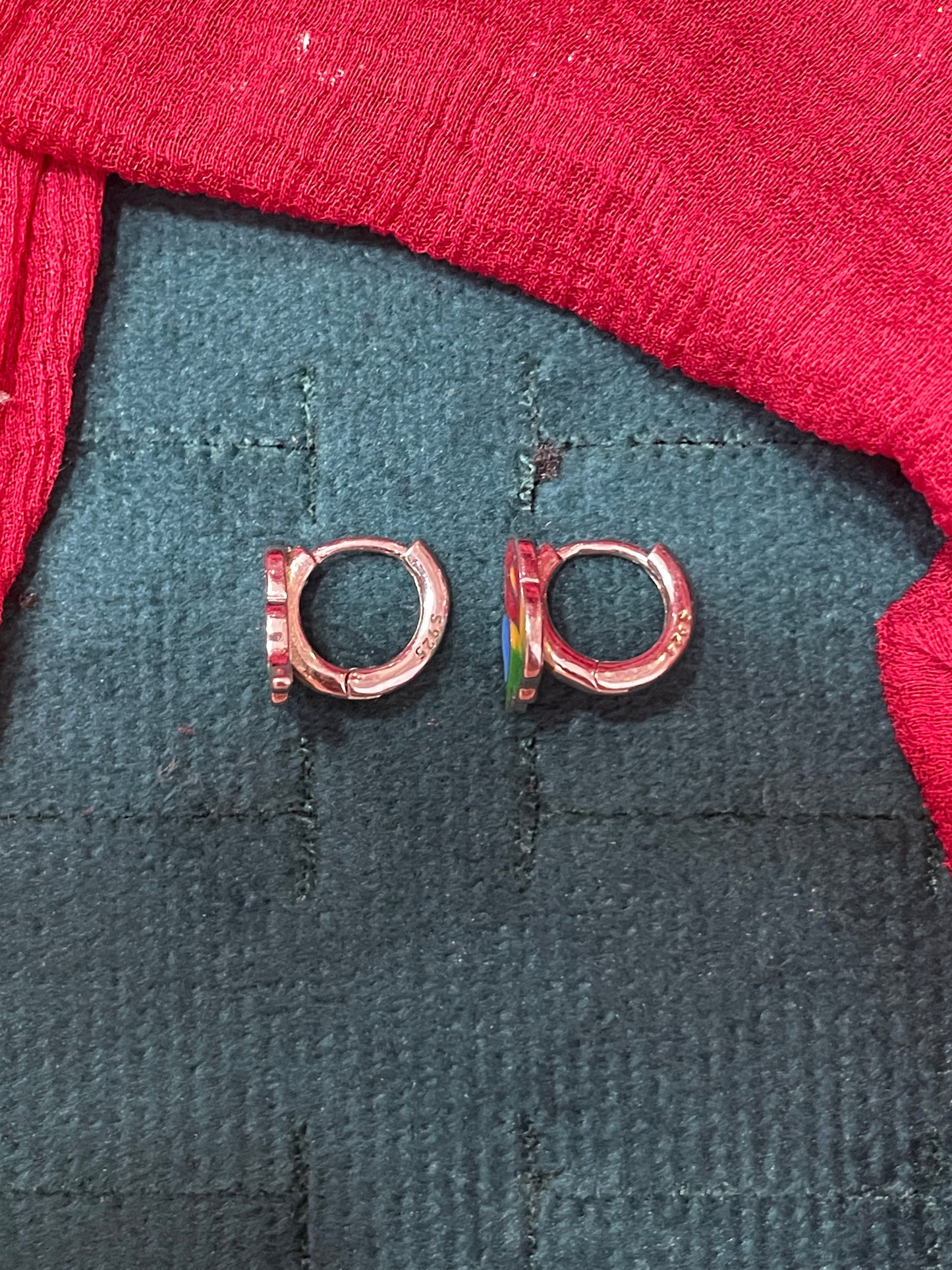 92.5 silver cute parrot Bali earrings for kids