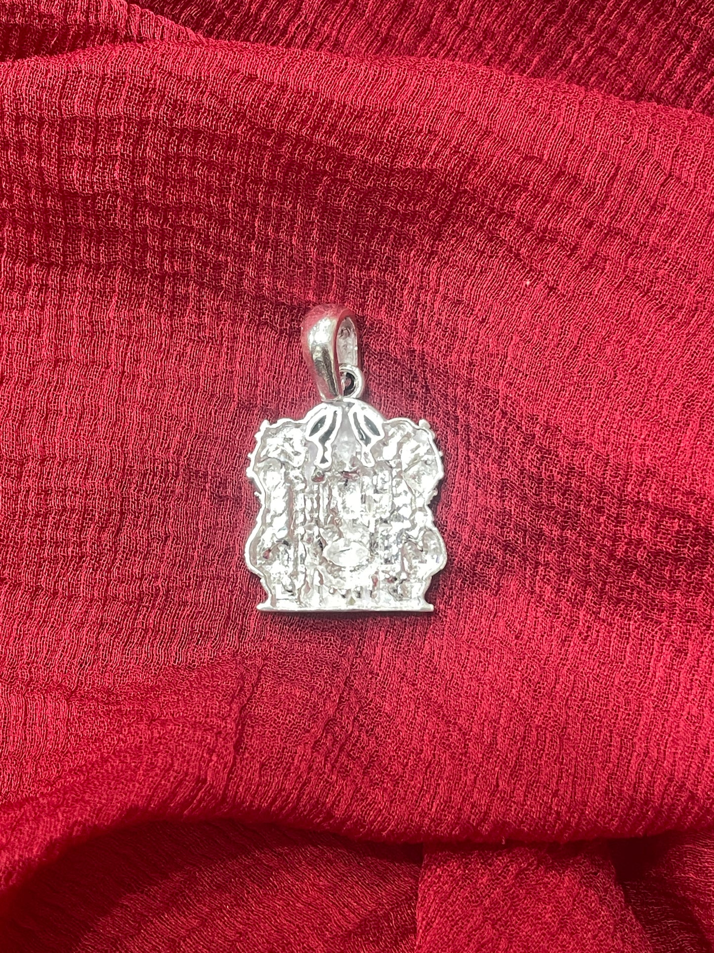 92.5 Silver Oxidised Venkateswara Swamy Pendant for Men & Women | Balaji Temple Design | Daily Wear Jewellery
