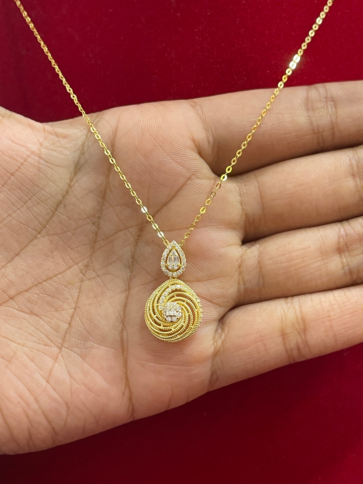 92.5 Silver Gold Plated Minimal Chain and Earrings Set for Women | Elegant Matching Jewellery Set