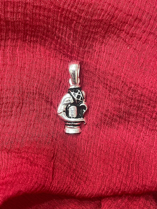 92.5 Silver Oxidised Ganesha (Ganpati) Design Pendant for Men & Women – Traditional Finish