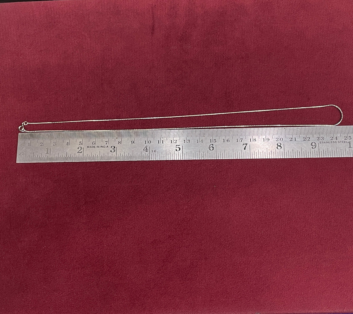 92.5 Sterling Silver Italian Box Chain - 20 inches