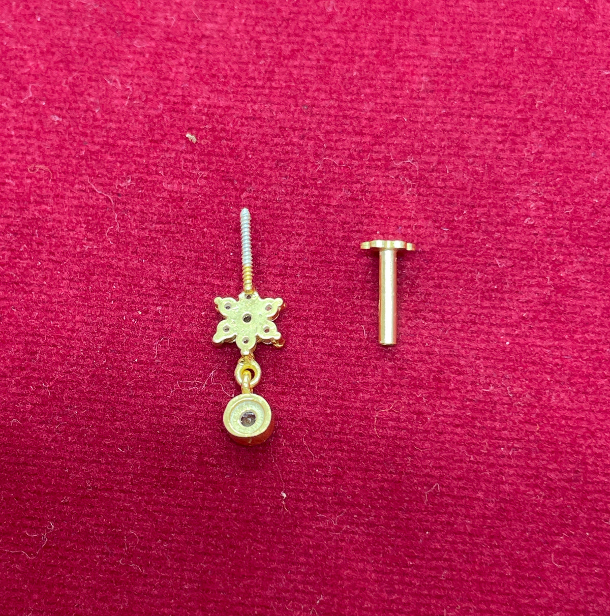 92.5 Silver Gold Plated Bugadi Pair | Stylish Traditional Design | Elegant Ear Jewellery
