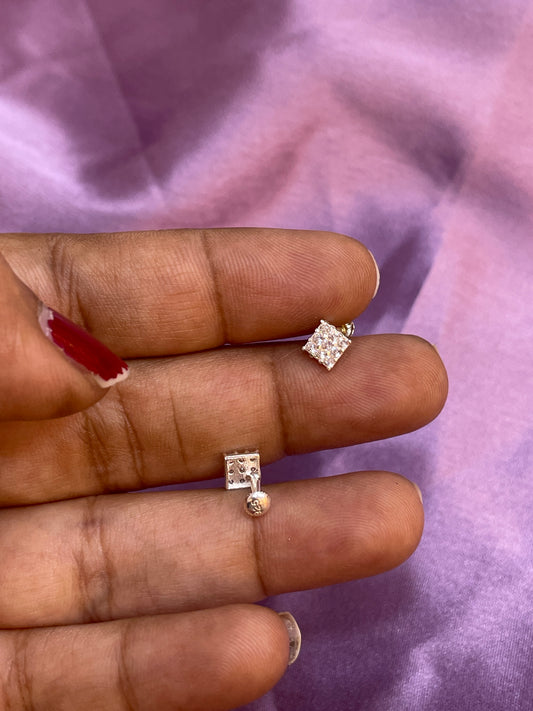925 Silver square studs