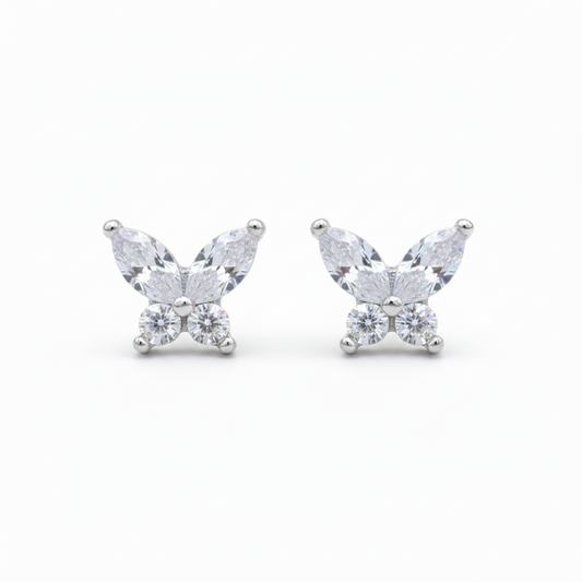 925 Silver butterfly studs