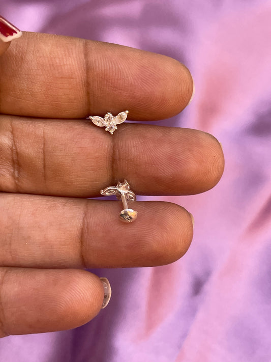 925 Silver bat studs