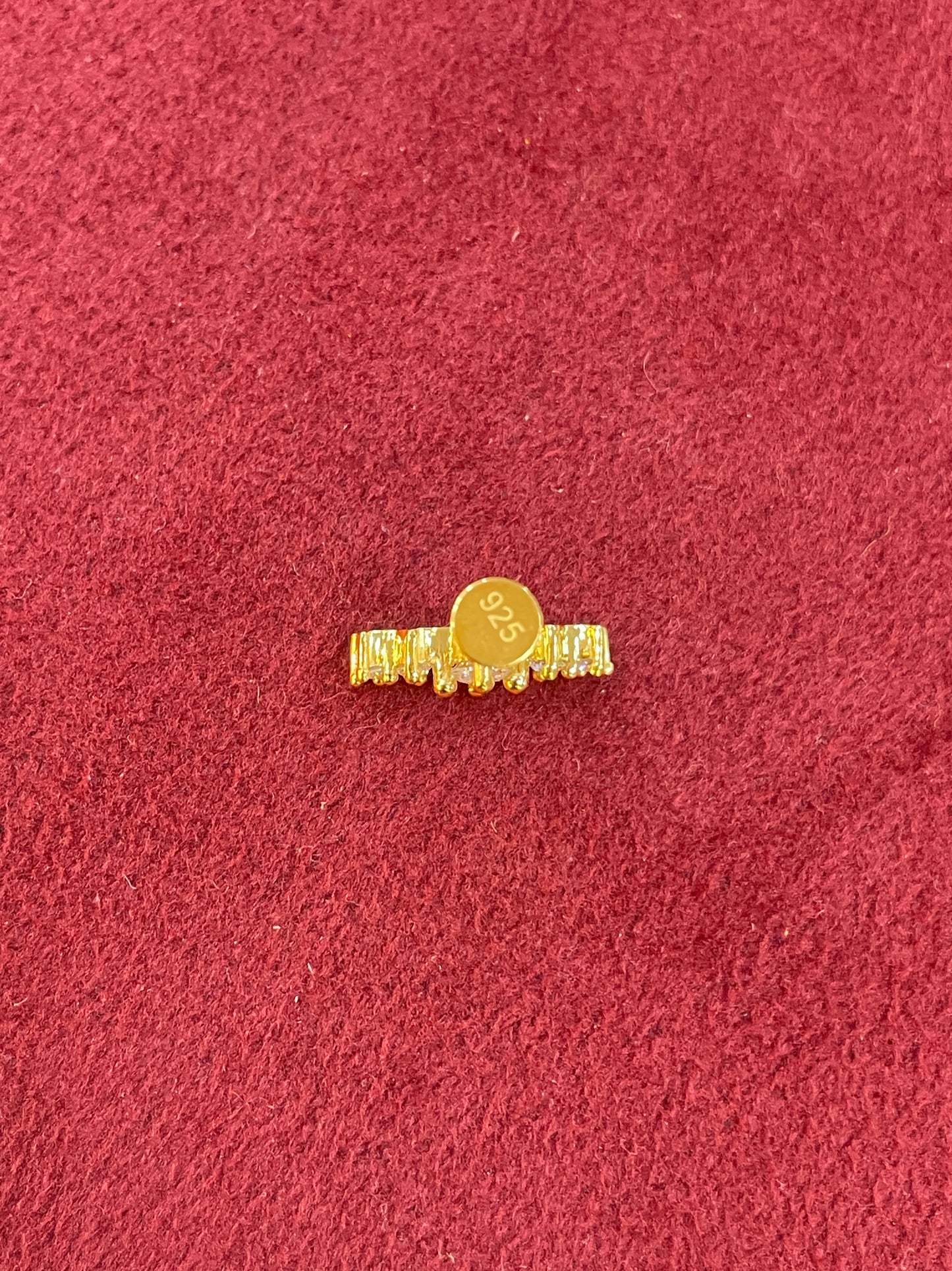 925 Silver Gold Plated Five Stone Bugadi