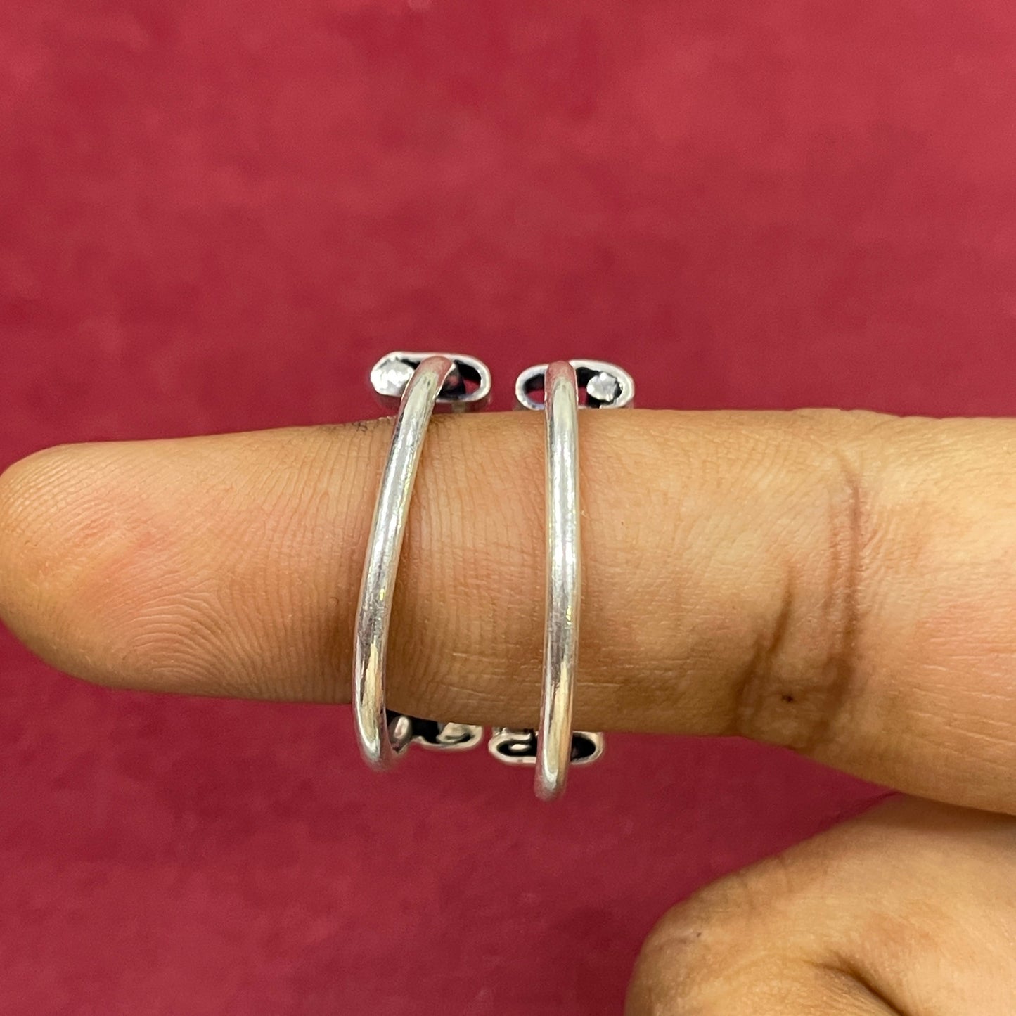 925 Silver Big Toe Round Rings