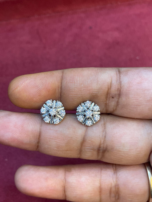 92.5 Silver White Star Studs | Minimal Elegant Design | Jewellery