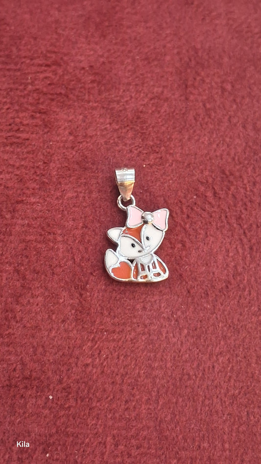 92.5 Silver Mini Fox Pendant | Stylish Unique Design | Elegant Jewellery