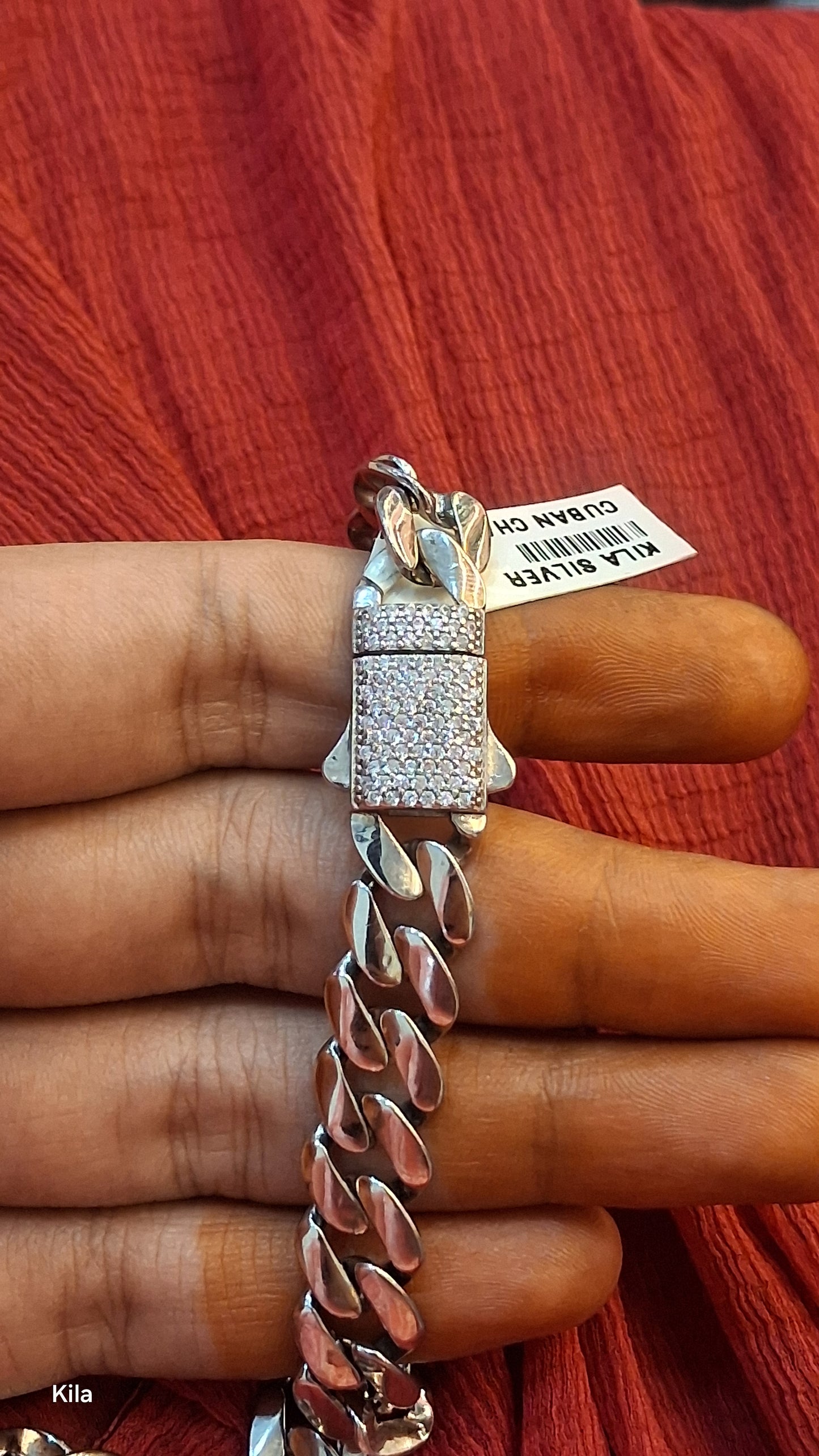 92.5 Silver Cuban Men’s Chain 19 Inches | Stylish Premium Finish | Elegant Jewellery