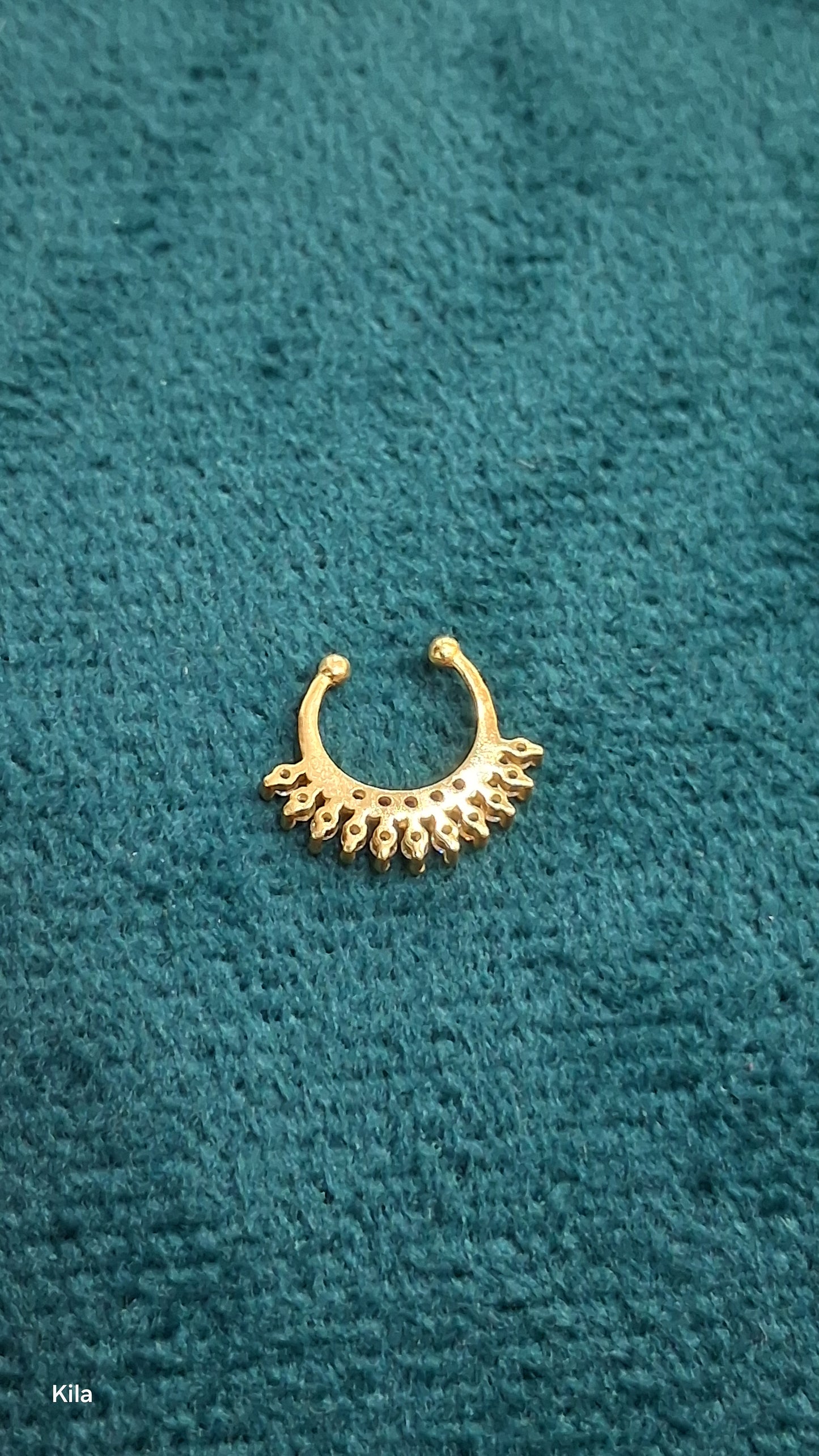 92.5 Silver Gold Plated Septum | Stylish Sleek Finish | Elegant Jewellery