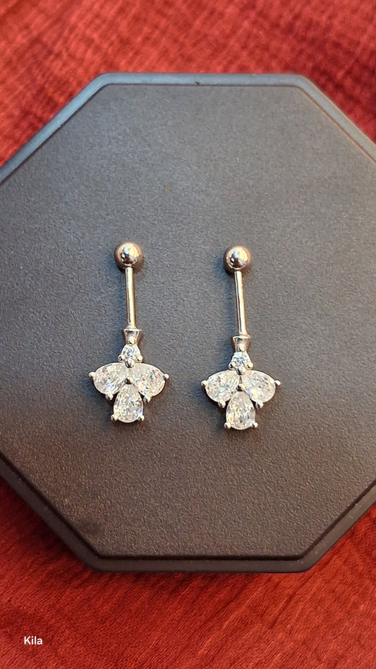 92.5 Silver White Stone Bugadi | Stylish Elegant Design | Premium Jewellery