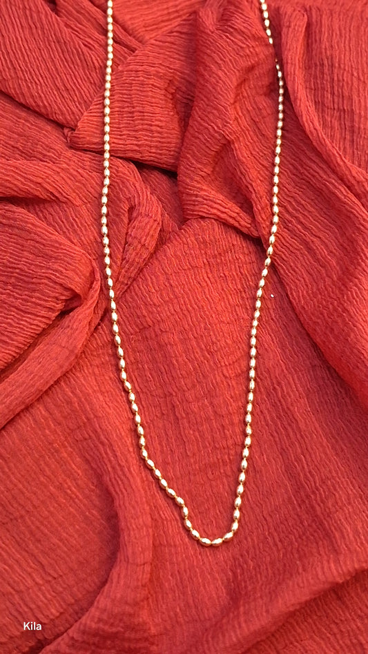 925 Silver Gold Plated Simple Chain 18 Inches | Stylish Minimal Design | Jewellery
