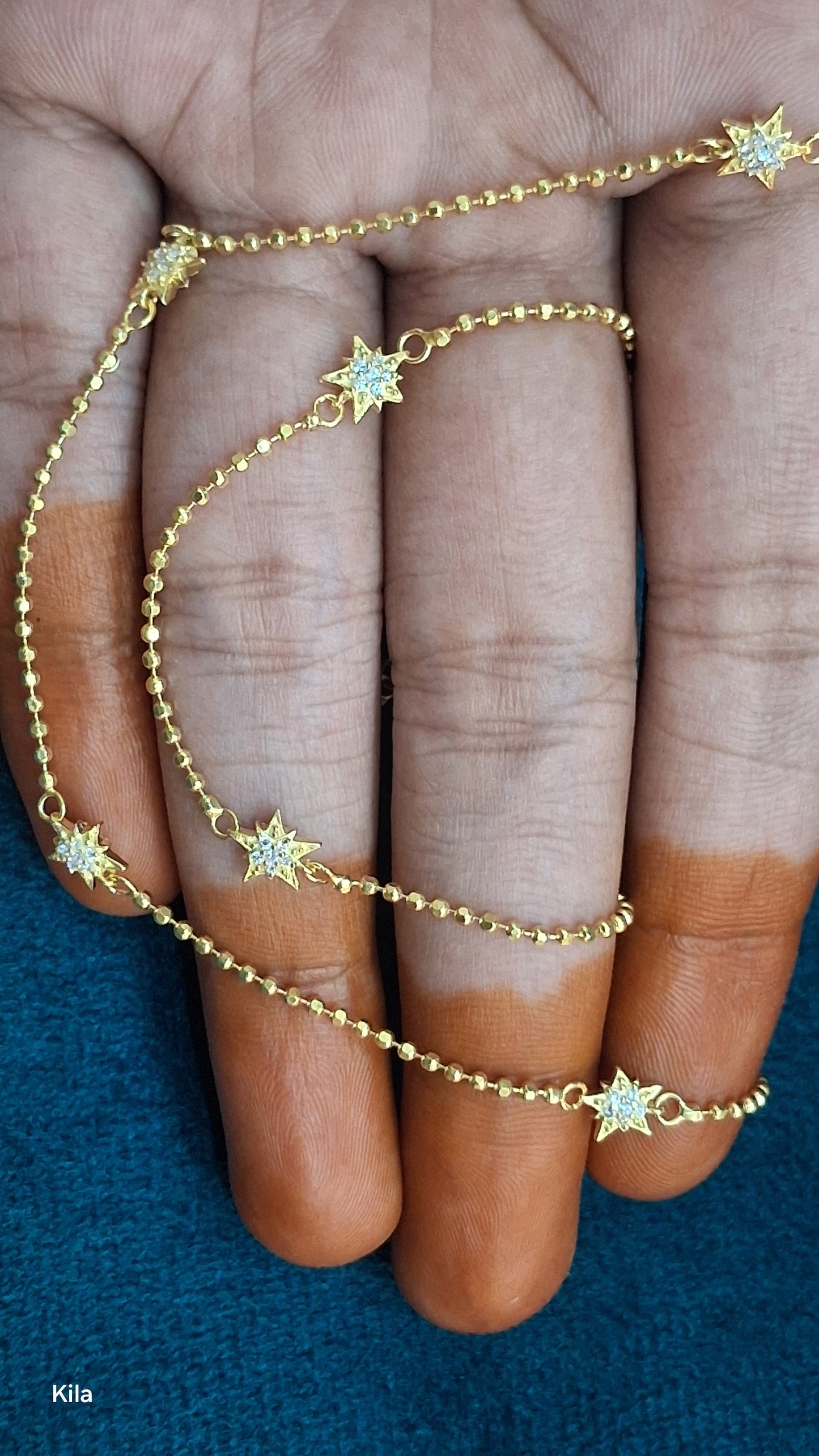 92.5 Silver Gold Plated Anklets | Stylish Premium Design | Elegant Jewellery