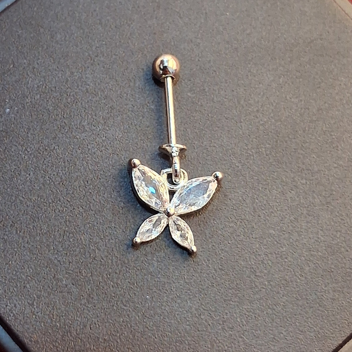 92.5 Silver Butterfly Drop Bugadi | Stylish Cute Design | Elegant Jewellery