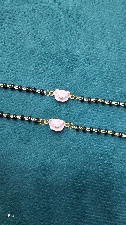 92.5 Silver Kids Anklets | Stylish Minimal Finish | Elegant Kids Jewellery