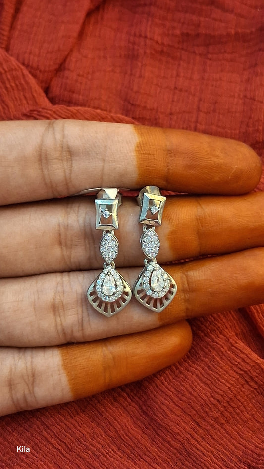 92.5 Silver Earrings | Stylish Premium Finish | Elegant Jewellery