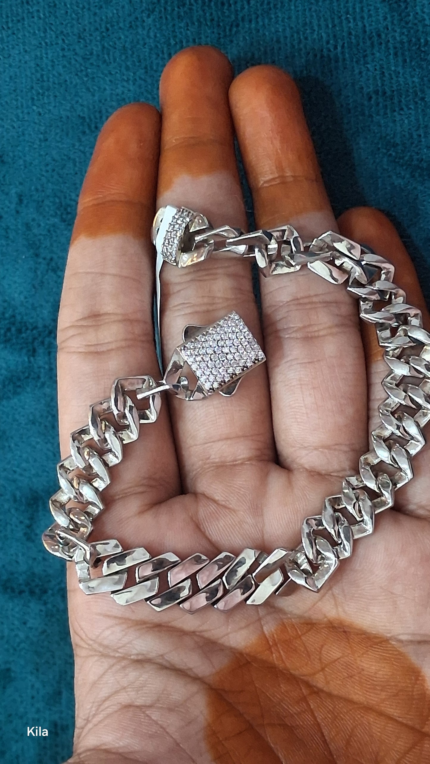 92.5 Silver Men’s Bracelet 8 Inches | Stylish Bold Finish | Elegant Fashion Jewellery