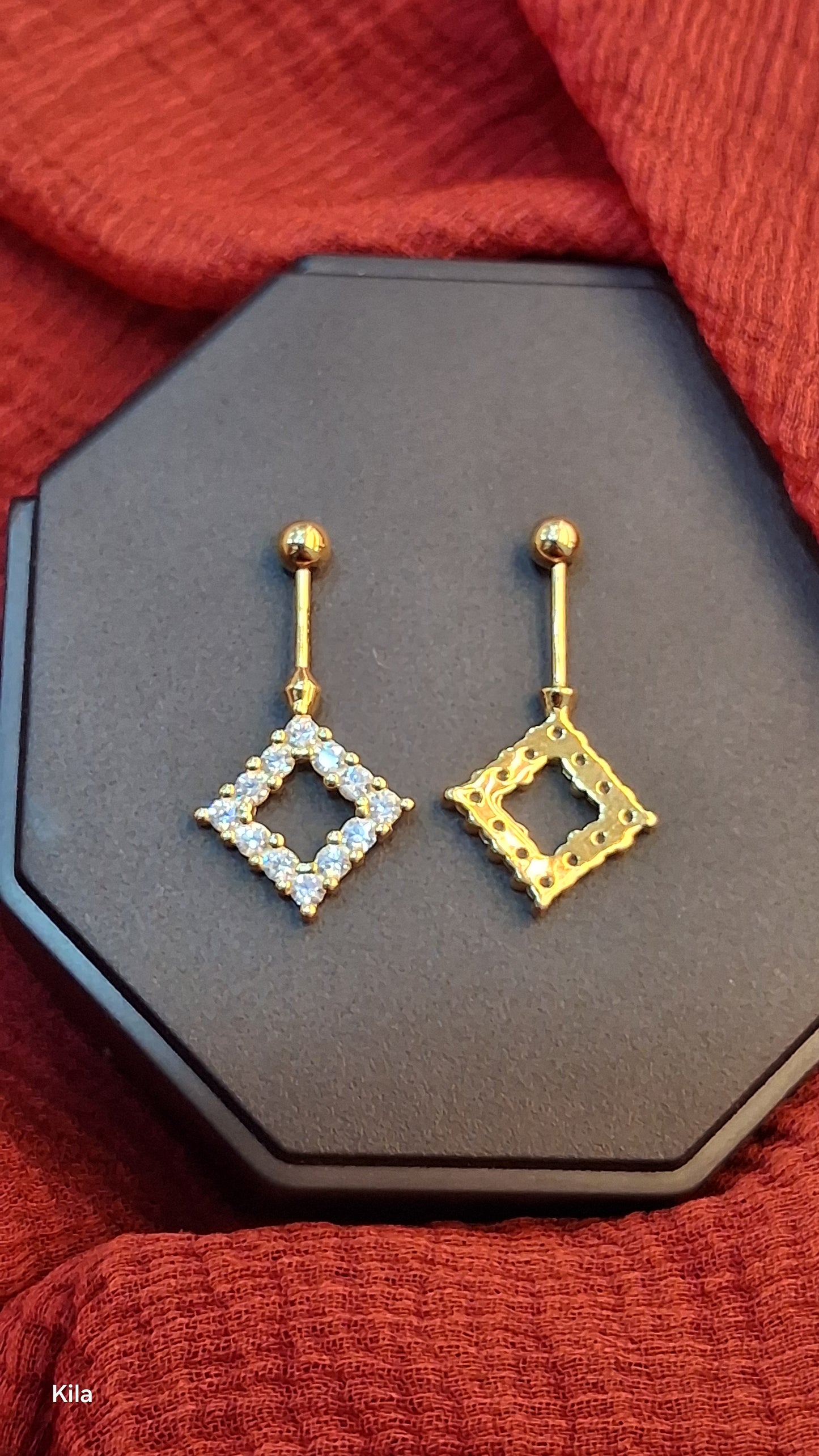 92.5 Silver Gold Plated Diamond Bugadi | Stylish Premium Design | Elegant Jewellery