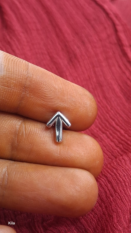 92.5 Silver arrow Men’s Stud (Single) | Stylish Geometric Design | Jewellery