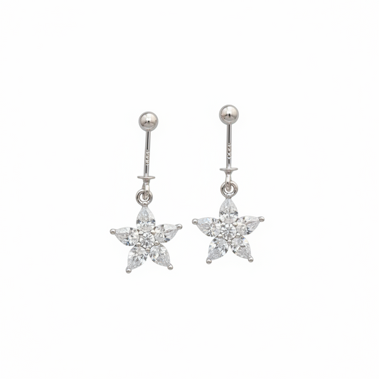 92.5 Silver Flower Bugadi | Stylish Minimal Floral Design | Elegant Jewellery
