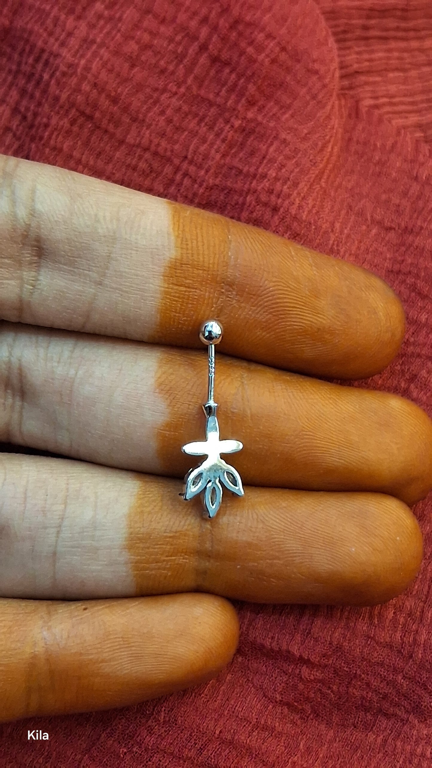92.5 Silver Leaf Bugadi | Stylish Nature Design | Elegant Jewellery