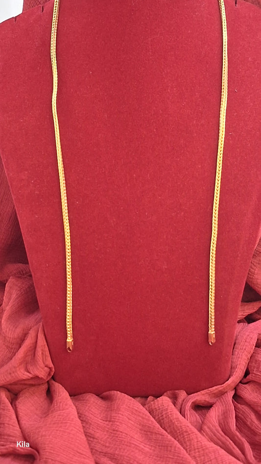 92.5 Silver Gold Plated Thaali Chain 19 Inches | Stylish Traditional Design | Elegant Jewellery