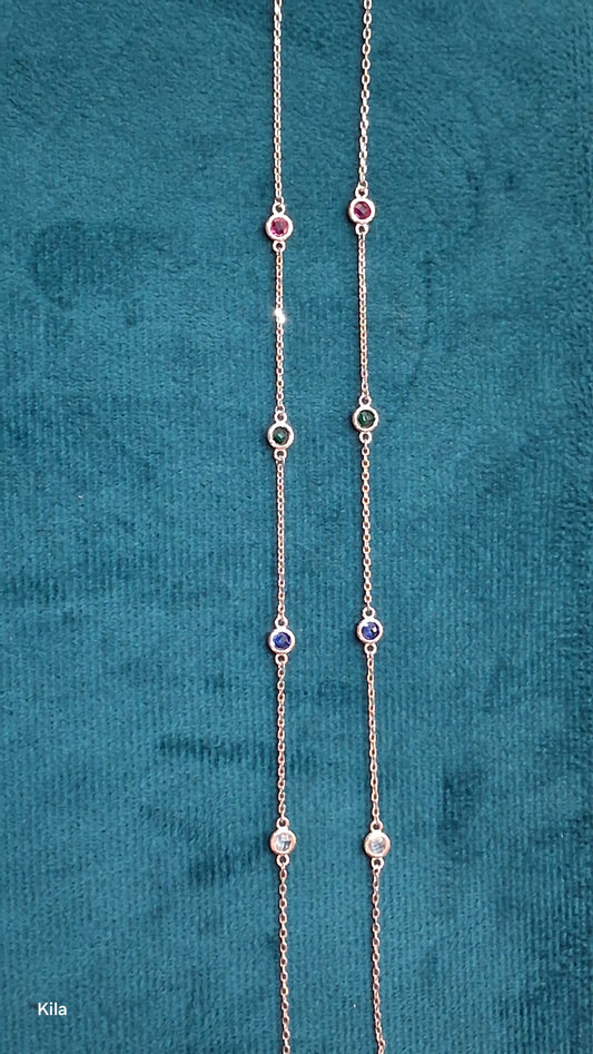 92.5 Silver Rose Gold Plated Anklets | Stylish Modern Design | Elegant Jewellery