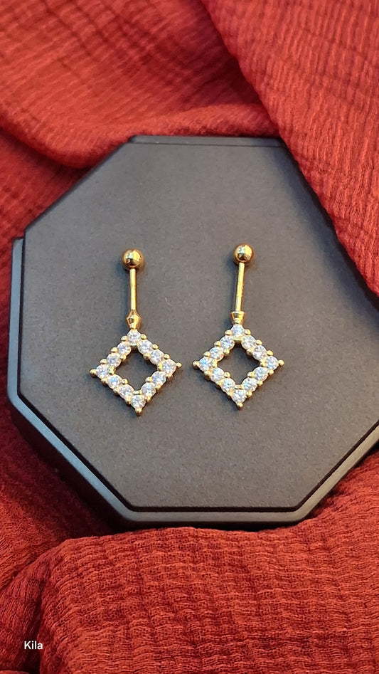 92.5 Silver Gold Plated Diamond Bugadi | Stylish Premium Design | Elegant Jewellery