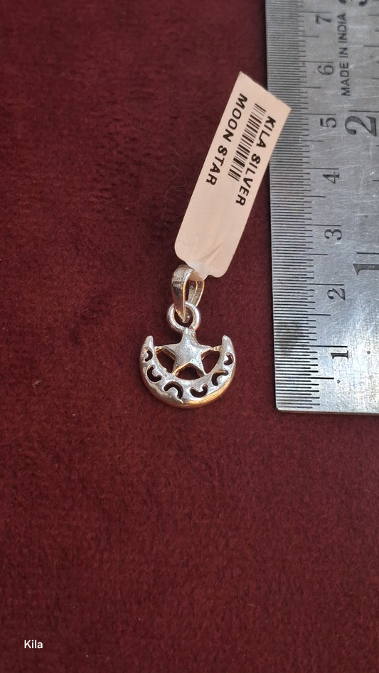 92.5 Silver Moon Pendant | Stylish Celestial Design | Elegant Jewellery