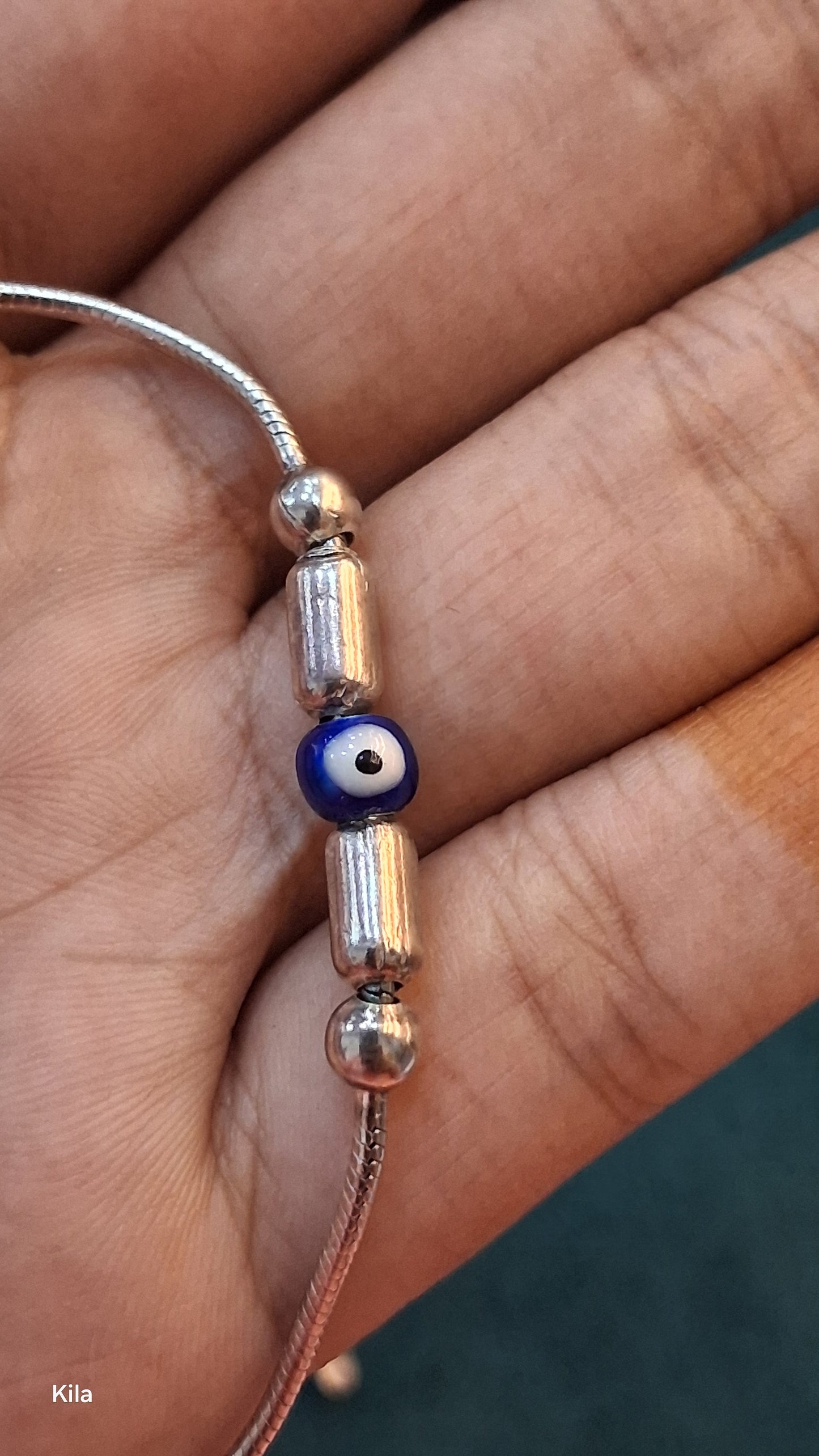 92.5 Silver Premium Evil Eye Anklets | Stylish Protective Design | Elegant Jewellery