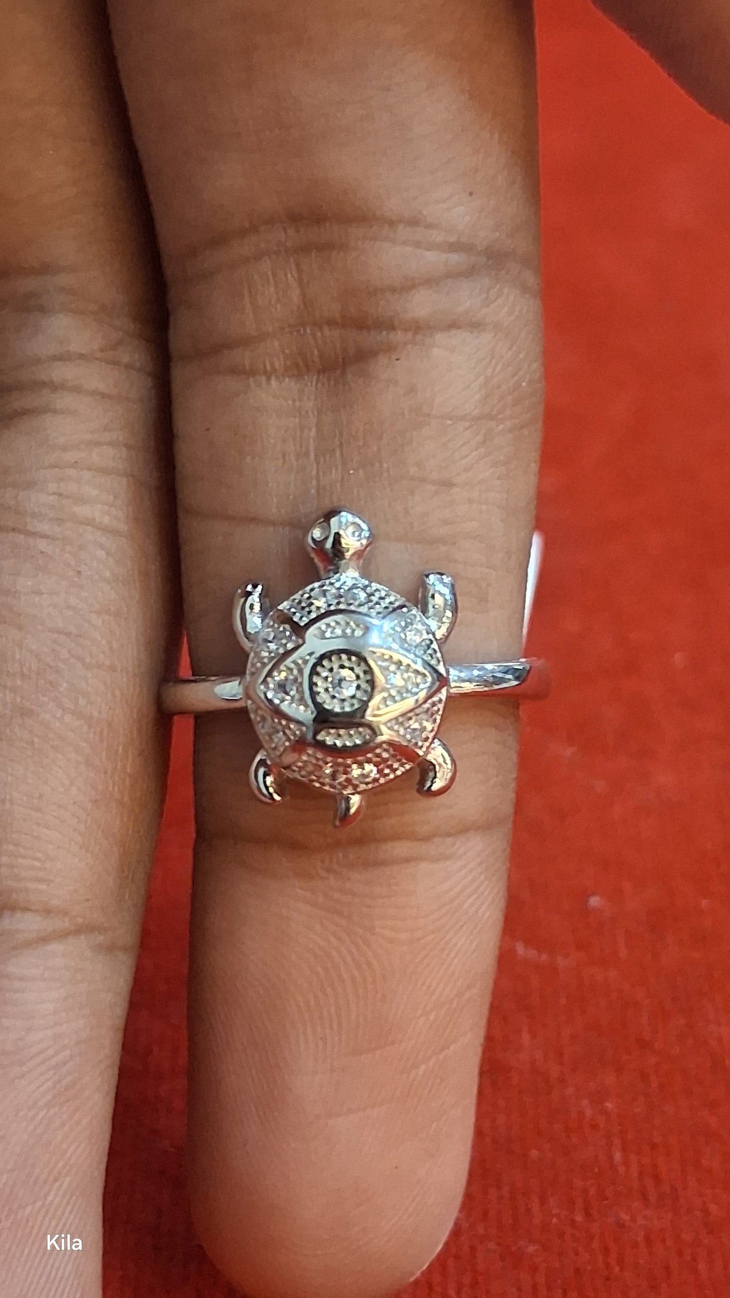 92.5 Silver Classic Tortoise Ring | Traditional Good Luck Design | Jewellery