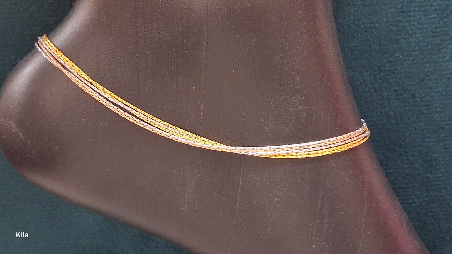 92.5 Silver Anklets | Stylish Elegant Design | Fashion Jewellery