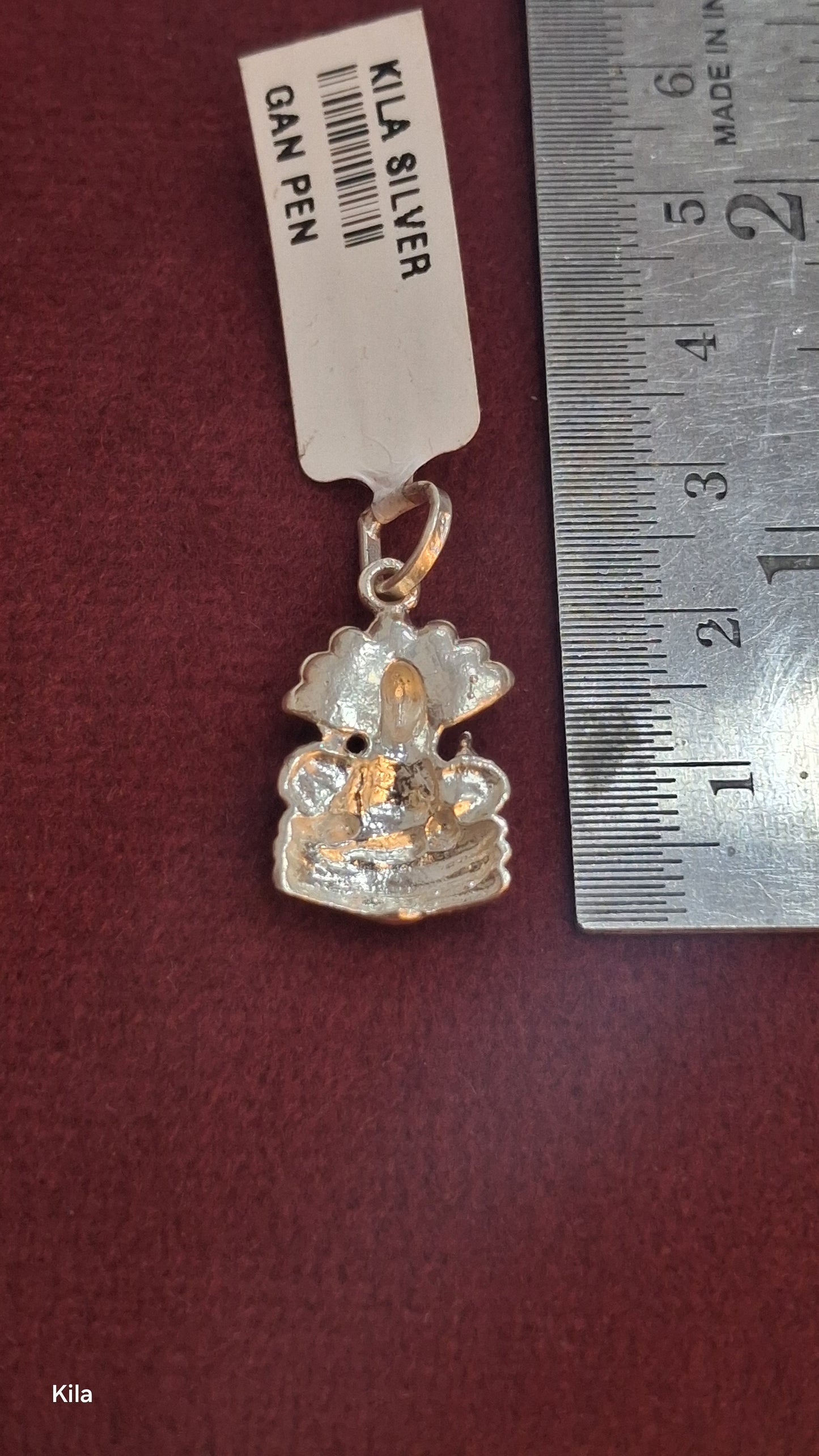 92.5 Silver Ganesha Pendant | Auspicious Blessings Design | Elegant Jewellery