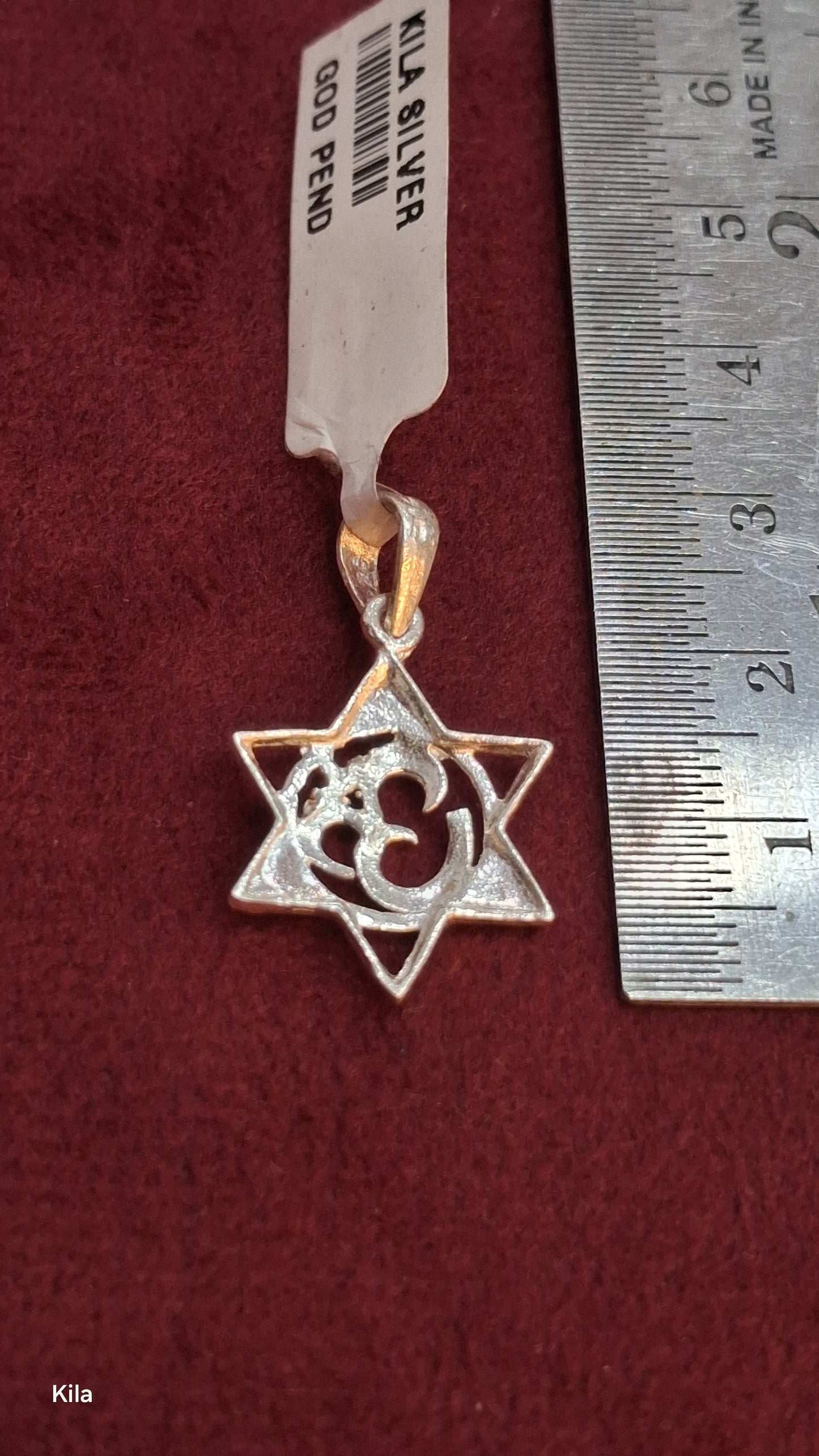 92.5 Silver OM Pendant | Sacred Symbol Design | Spiritual Jewellery