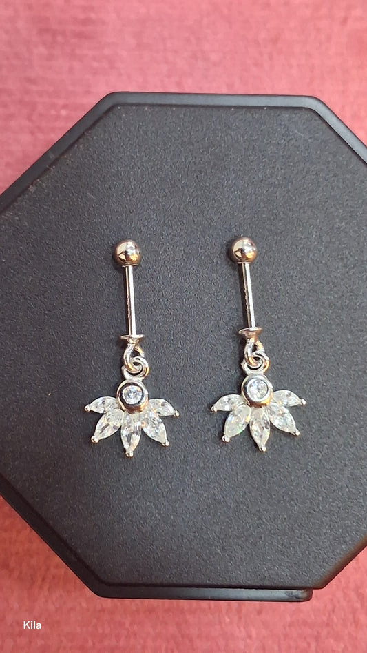 92.5 Silver Five Leaf Hanging Bugadi (Single Piece) | Stylish Elegant Design | Jewellery
