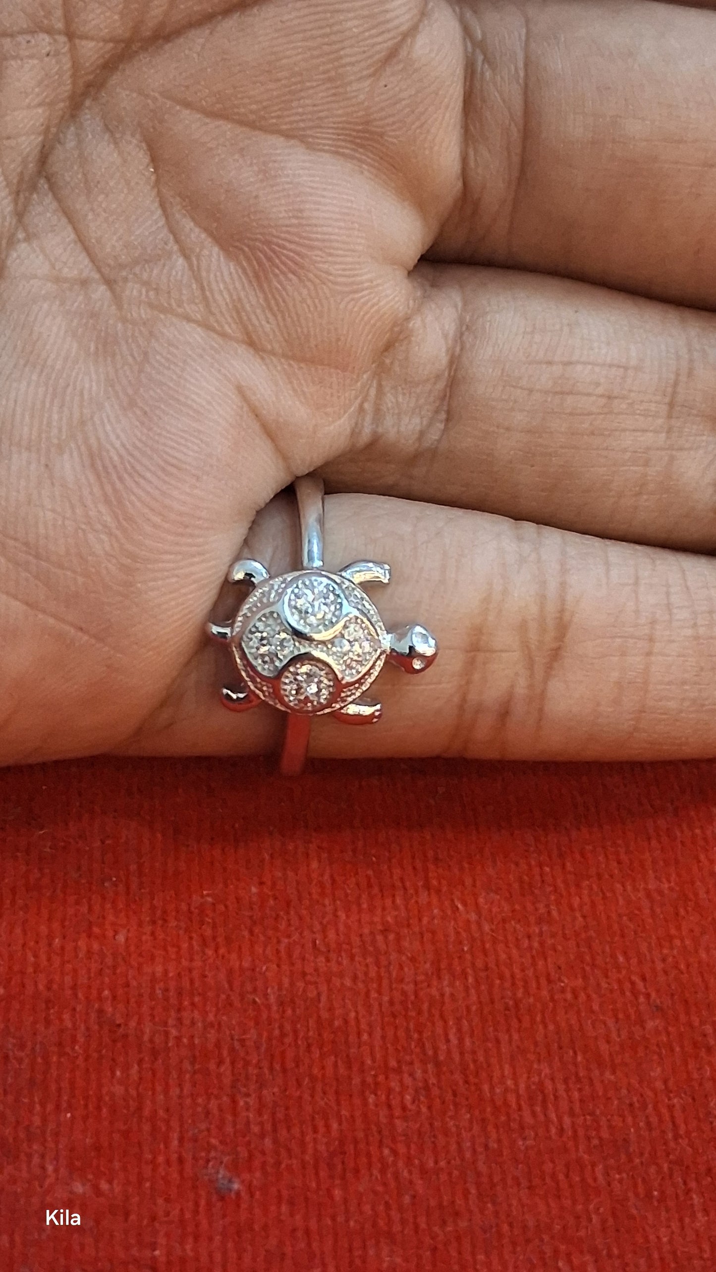 92.5 Silver Stylish Tortoise Ring | Elegant Symbolic Design | Daily Wear Jewellery