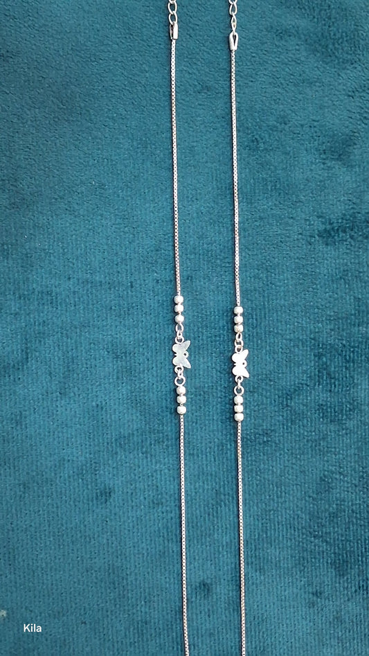 92.5 Silver Butterfly Anklets | Stylish Cute Design | Elegant Jewellery