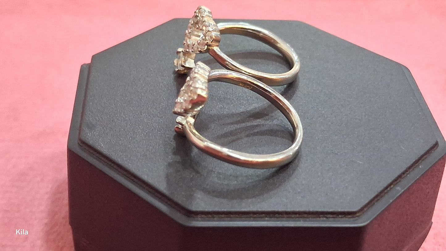 92.5 Silver Heart Shape Toe Rings | Premium Romantic Design | Elegant Jewellery