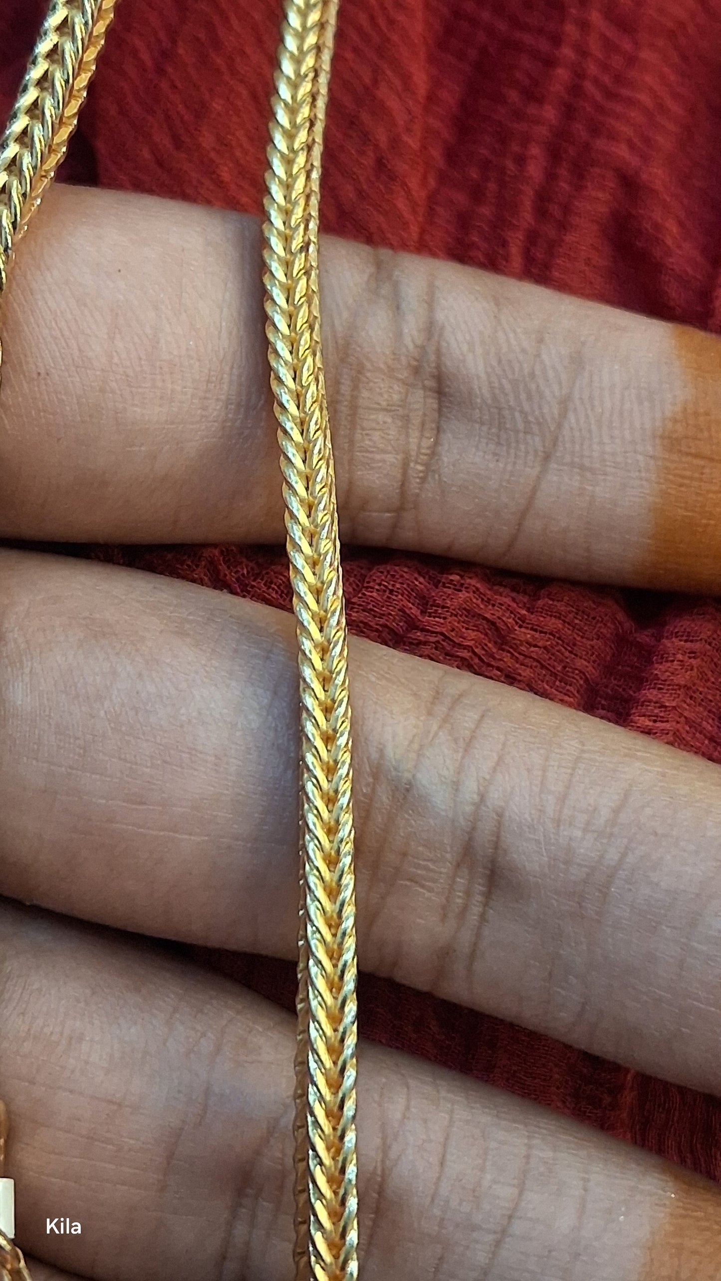 92.5 Silver Gold Plated Thaali Chain 22 Inches | Stylish Traditional Elegant Design | Jewellery