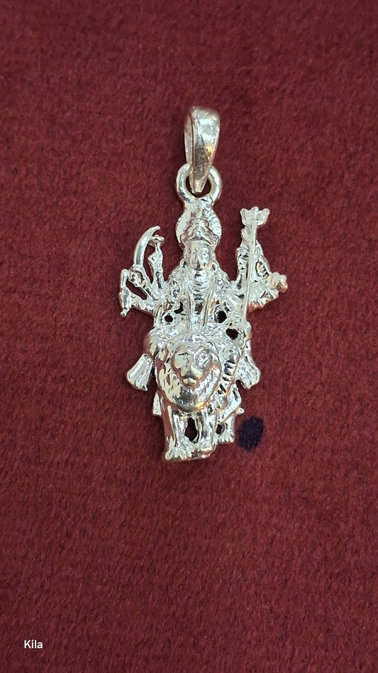 92.5 Silver Durga Devi Pendant | Powerful Divine Design | Stylish Jewellery
