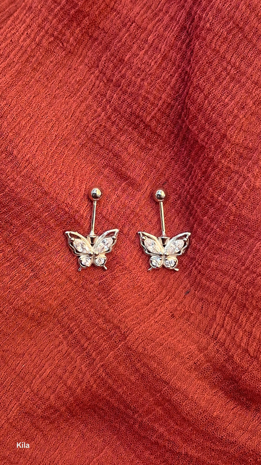 92.5 Silver Butterfly Bugadi Pair| Stylish Cute Design | Elegant Jewellery